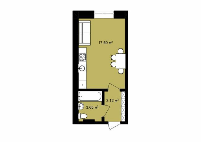 Студія 23.83 м² в ЖК Urban City від 13 350 грн/м², Харків