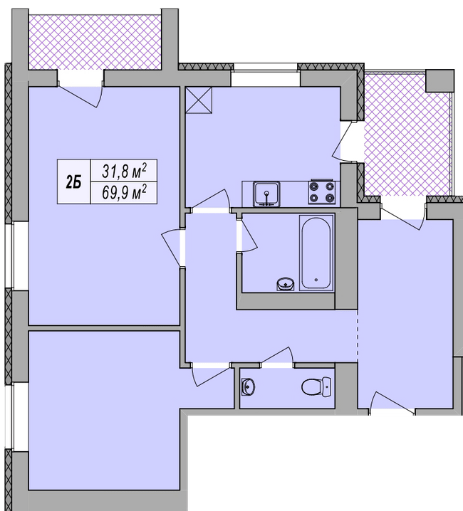 2-кімнатна 69.9 м² в ЖК на вул. Молочна, 8 від 22 000 грн/м², Харків