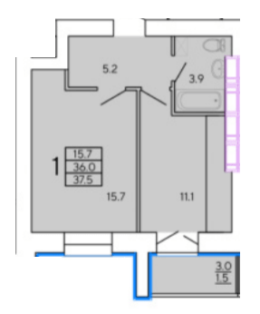 1-комнатная 37.5 м² в ЖК Солнечный квартал 4 от 26 000 грн/м², Харьков