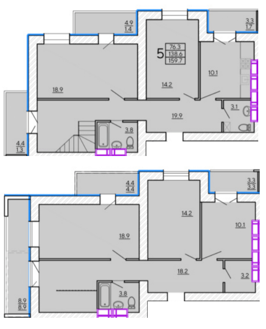 Двухуровневая 159.7 м² в ЖК Солнечный квартал 4 от 18 500 грн/м², Харьков