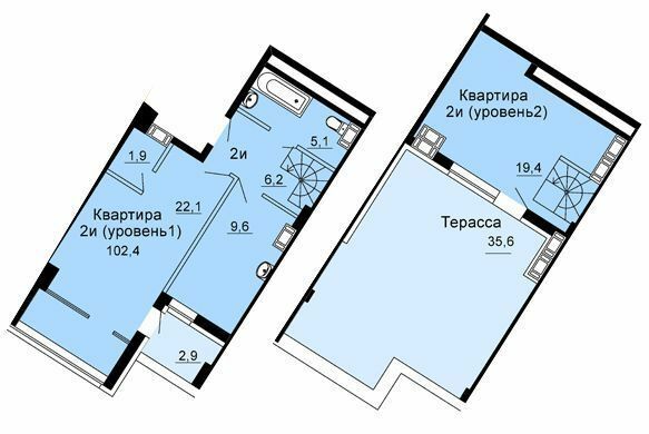 Дворівнева 102.4 м² в ЖК SkyCity від забудовника, Дніпро