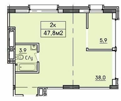1-комнатная 47.8 м² в ЖК West Hall от 25 000 грн/м², Днепр