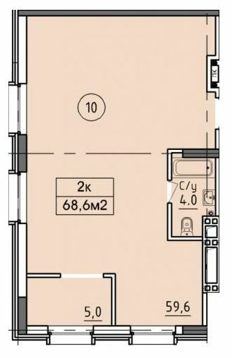 2-комнатная 68.6 м² в ЖК West Hall от 25 000 грн/м², Днепр