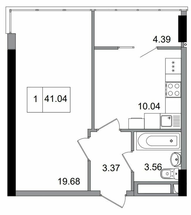 1-комнатная 41.04 м² в ЖГ ARTVILLE от 18 200 грн/м², пгт Авангард