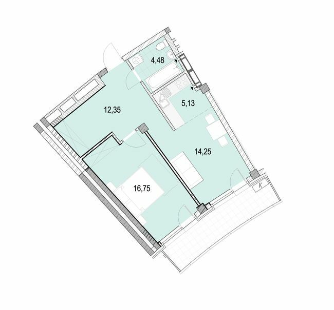 1-комнатная 57.37 м² в ЖК La Mer от 46 000 грн/м², Одесса