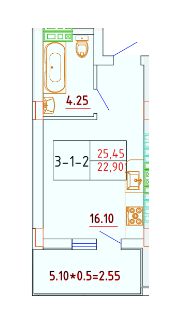 1-кімнатна 22.9 м² в ЖК Smart City від 21 050 грн/м², с. Крижанівка