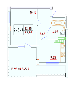 1-комнатная 40.41 м² в ЖК Smart City от 24 050 грн/м², с. Крыжановка