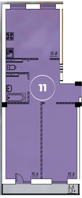 2-комнатная 62 м² в ЖК Via Roma от 20 600 грн/м², Одесса