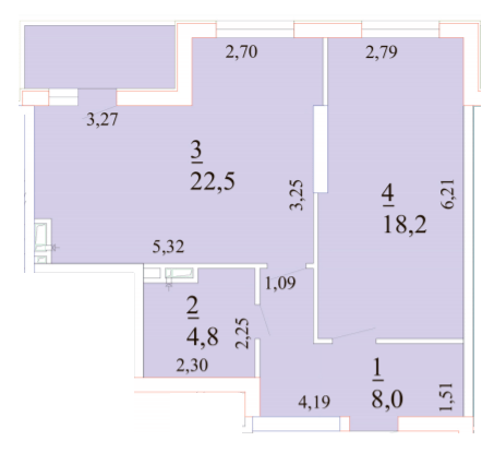 1-комнатная 55.5 м² в ЖК Лотос Холл от 28 400 грн/м², Одесса
