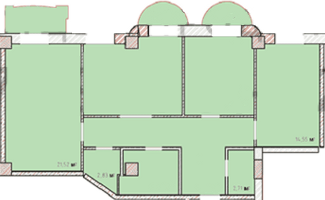 Вільне планування 93.5 м² в ЖК Спадок Дерибаса від 48 250 грн/м², Одеса