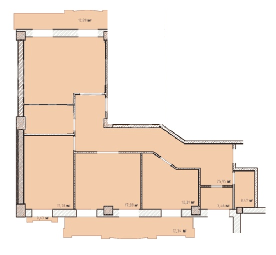 Свободная планировка 122.7 м² в ЖК Наследие Дерибаса от 48 250 грн/м², Одесса