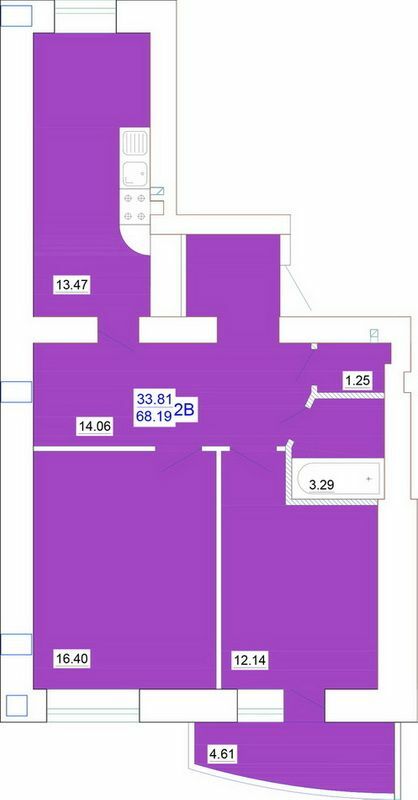 2-комнатная 68.19 м² в ЖК Одесский двор от 15 600 грн/м², Одесса