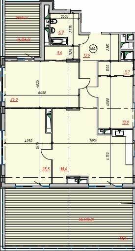 3-кімнатна 153.19 м² в ЖК Пространство на Тульской від 22 850 грн/м², Одеса