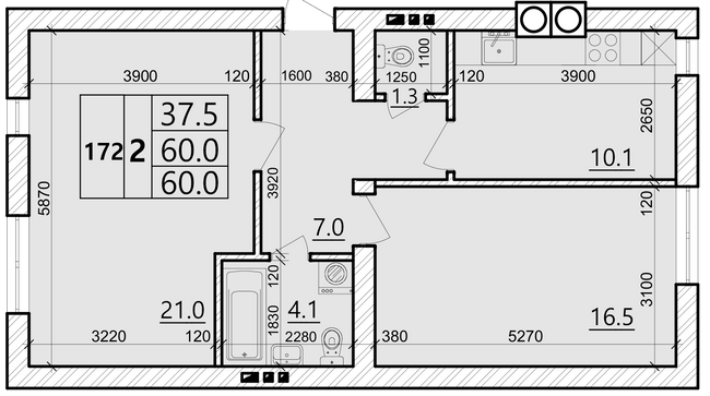 2-комнатная 60 м² в ЖК Святых Ольги и Елизаветы от 20 000 грн/м², г. Винники