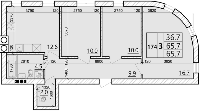 3-кімнатна 65.7 м² в ЖК Святих Ольги та Єлизавети від 20 000 грн/м², м. Винники