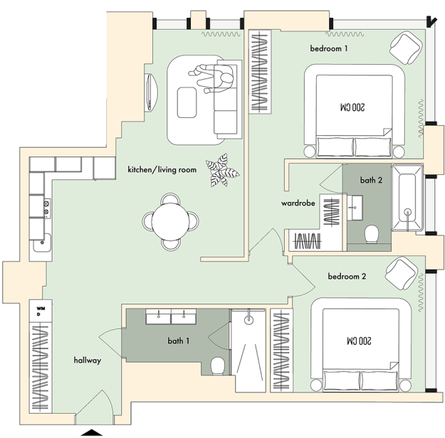 2-кімнатна 86 м² в ЖК The Resort від 72 900 грн/м², Київ