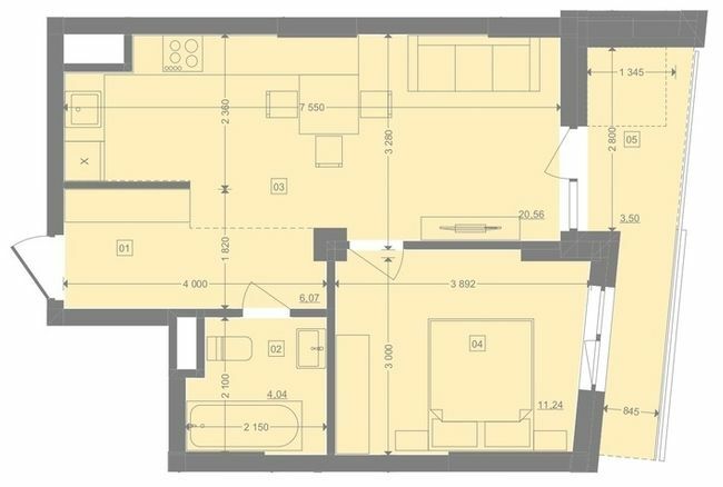 1-кімнатна 45.41 м² в ЖК Pictorial від 27 250 грн/м², Львів