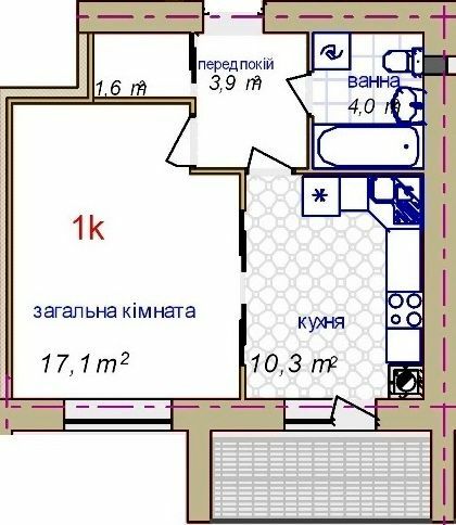 1-комнатная 41 м² в ЖК на ул. Багалия, 5, 5А от 21 100 грн/м², Львов
