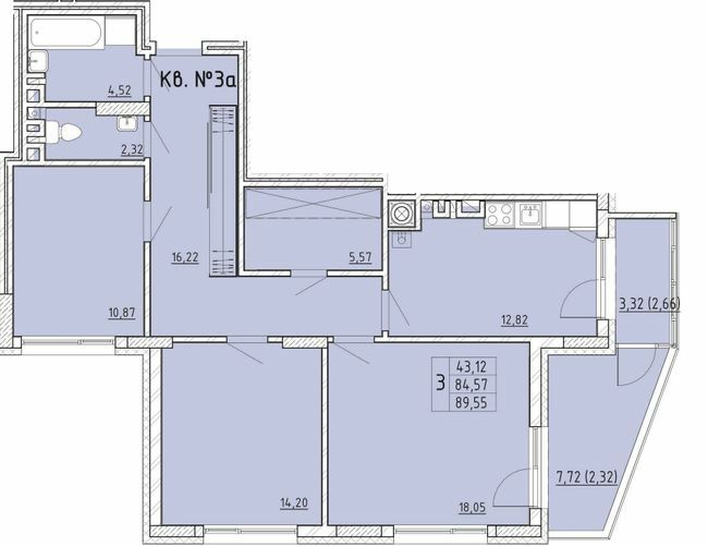 3-кімнатна 89.55 м² в ЖК на вул. Виговського, 29 від 30 950 грн/м², Львів