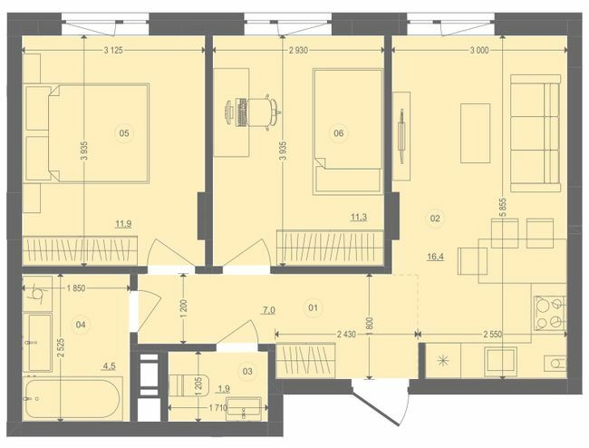 2-комнатная 53 м² в ЖК Этно Дом от 14 400 грн/м², с. Горишний