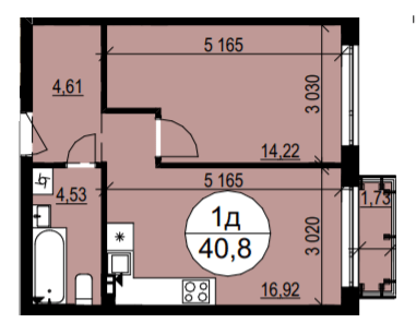1-комнатная 40.8 м² в ЖК Гринвуд 3 от 18 150 грн/м², пгт Брюховичи