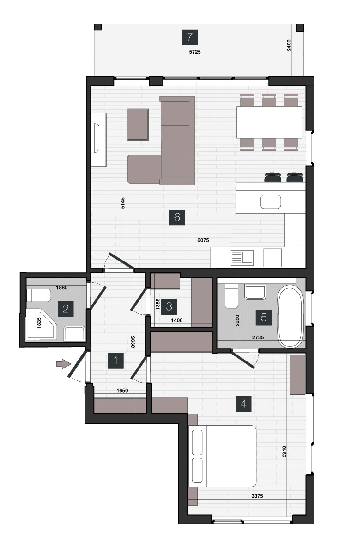 2-комнатная 102.06 м² в ЖК Zenhouz от 42 000 грн/м², с. Лебедевка