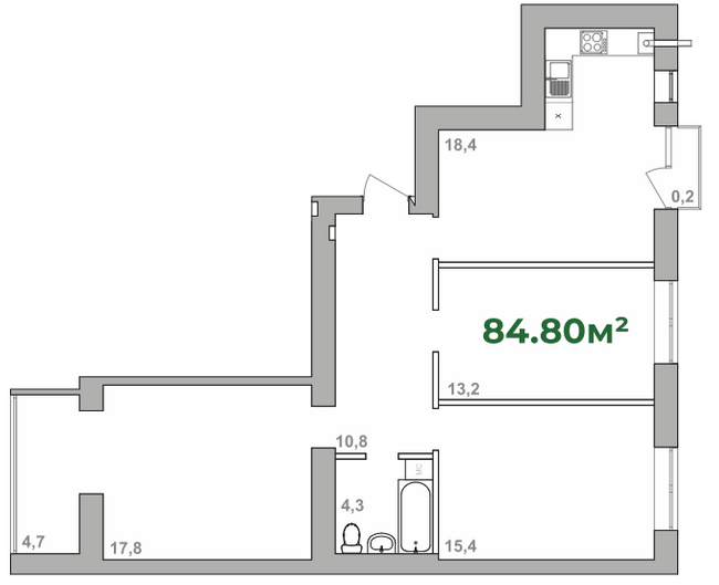 3-кімнатна 84.8 м² в ЖК Містечко Липки від 16 000 грн/м², Івано-Франківськ