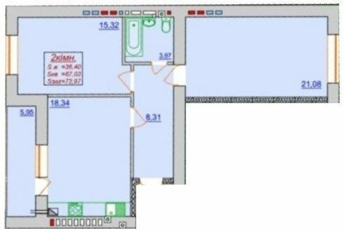 2-кімнатна 72.97 м² в ЖК Квартал Лемківський від 11 700 грн/м², Івано-Франківськ