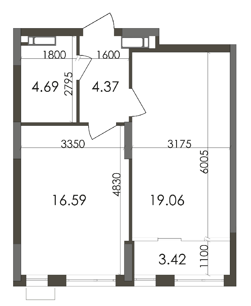 1-комнатная 48.94 м² в ЖК Star City от 23 426 грн/м², Киев