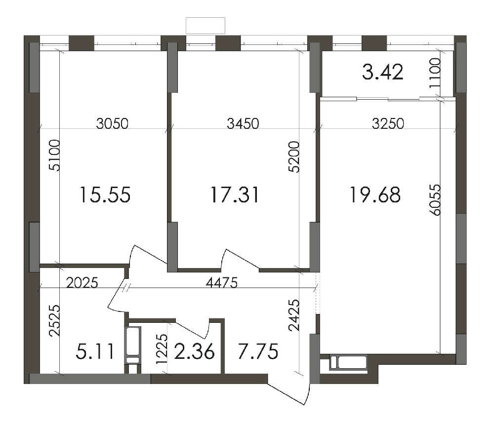 2-кімнатна 69.5 м² в ЖК Star City від 24 577 грн/м², Київ