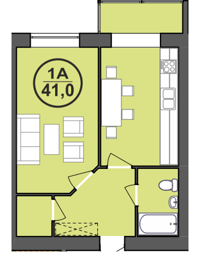 1-кімнатна 41 м² в ЖК Містечко Центральне від 10 500 грн/м², Івано-Франківськ