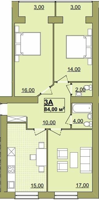 3-кімнатна 84 м² в ЖК Містечко Центральне від 13 500 грн/м², Івано-Франківськ