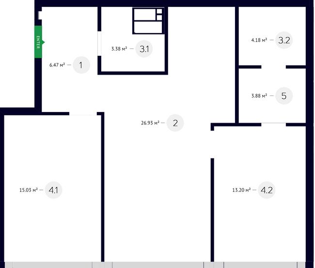 2-комнатная 73.07 м² в ЖК White Lines от 65 000 грн/м², Киев