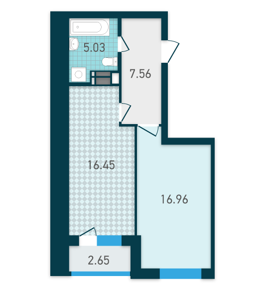 1-комнатная 48.65 м² в ЖК GENESIS от 29 154 грн/м², Киев