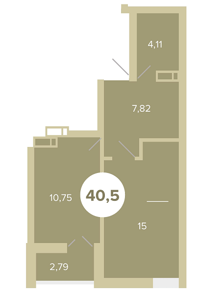 1-комнатная 40.5 м² в ЖК Chehov Парк Квартал от 24 550 грн/м², г. Ирпень