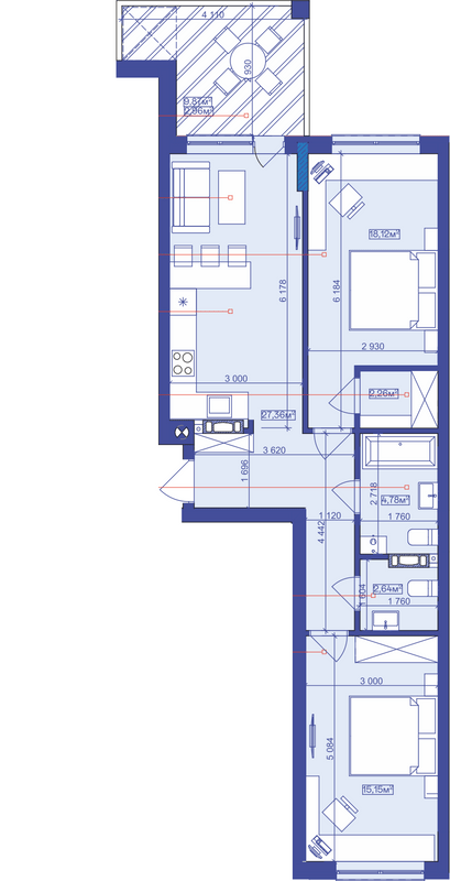 2-комнатная 73 м² в ЖК Utlandia от 28 550 грн/м², г. Ирпень