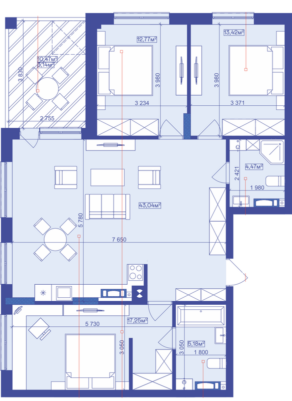 3-комнатная 102 м² в ЖК Utlandia от 29 950 грн/м², г. Ирпень