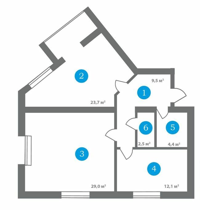 2-комнатная 81.2 м² в ЖК Колибри от 22 200 грн/м², г. Ирпень