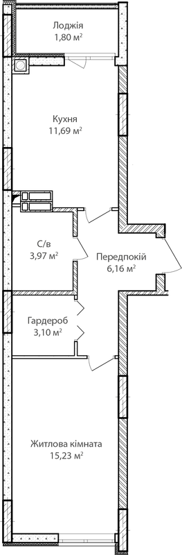 1-комнатная 41.45 м² в ЖК Синергия Сити от 22 900 грн/м², г. Ирпень