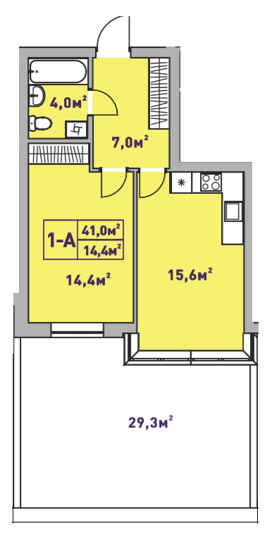 1-комнатная 41 м² в ЖК Центральный-2 от 32 050 грн/м², г. Ирпень