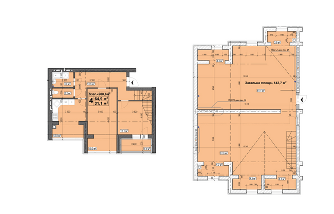 Дворівнева 208.6 м² в ЖК Нова Конча-Заспа від 17 500 грн/м², с. Ходосівка