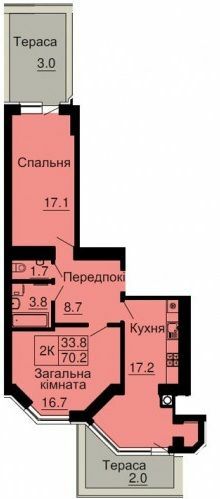 2-кімнатна 70.2 м² в ЖК Софія Клубний від 28 000 грн/м², с. Софіївська Борщагівка