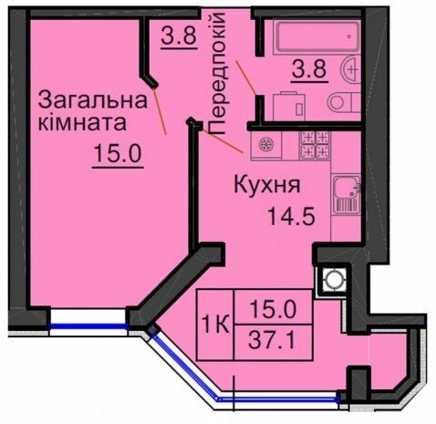 1-кімнатна 37.1 м² в ЖК Софія Клубний від 25 000 грн/м², с. Софіївська Борщагівка