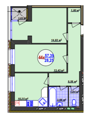 2-кімнатна 57.39 м² в ЖК Кемпінг Сіті від 16 200 грн/м², смт Стрижавка