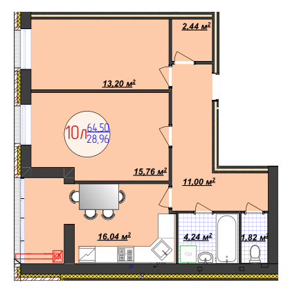 2-комнатная 64.5 м² в ЖК Кемпинг Сити от 14 700 грн/м², пгт Стрижавка