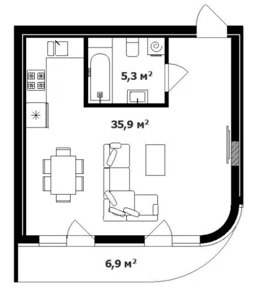 1-комнатная 45 м² в ЖК Dream City от 27 350 грн/м², Ужгород