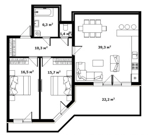 2-комнатная 96 м² в ЖК Green Land от 30 350 грн/м², Ужгород