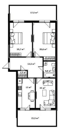 3-комнатная 97 м² в ЖК Green Land от 27 600 грн/м², Ужгород