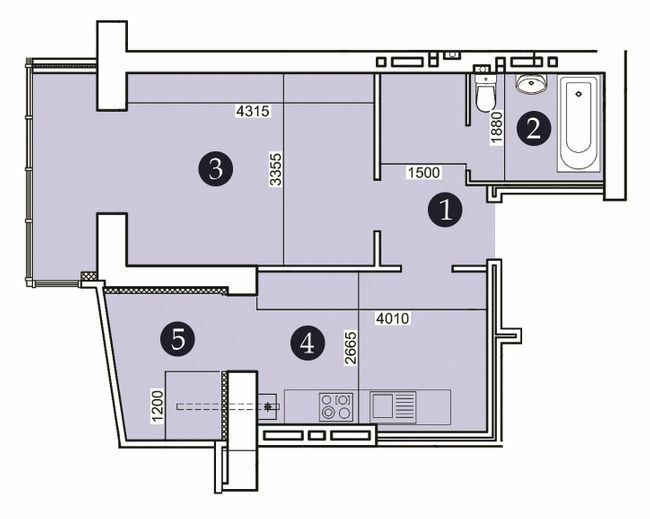 1-кімнатна 44.94 м² в ЖК Олександрівський 2 від 16 400 грн/м², Запоріжжя