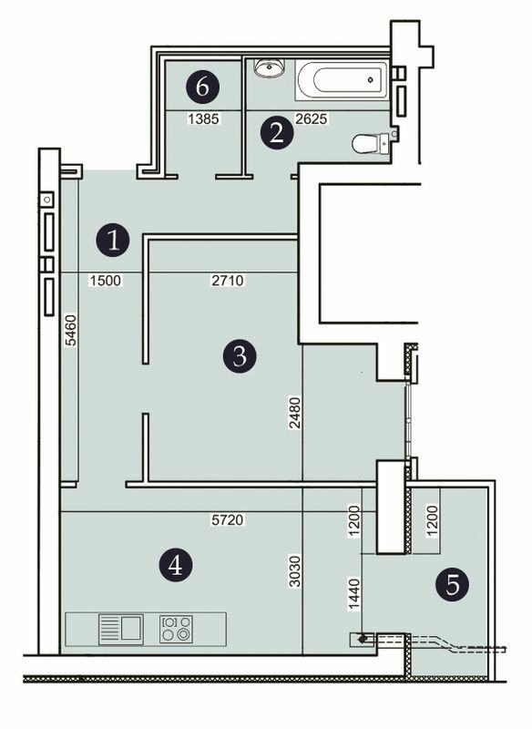 1-кімнатна 53.11 м² в ЖК Олександрівський 2 від 16 400 грн/м², Запоріжжя